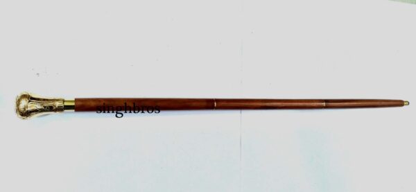 Antique Brass Nautical Walking Stick Style Beautiful Walking Wooden - Image 3