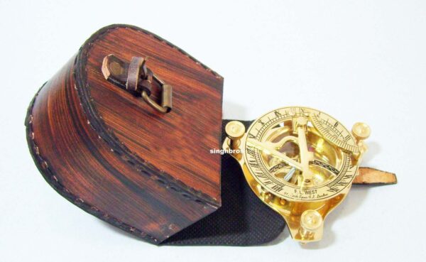 Brass Sundial Compass Maritime Vintage Compass Nautical - Image 5