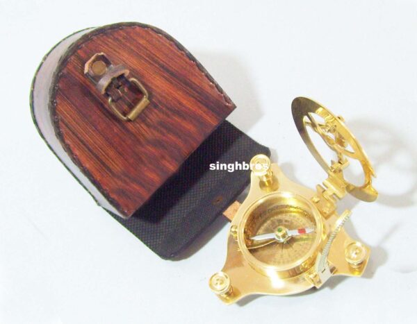 Brass Sundial Compass Maritime Vintage Compass Nautical