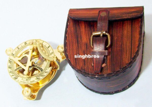 Brass Sundial Compass Maritime Vintage Compass Nautical - Image 3