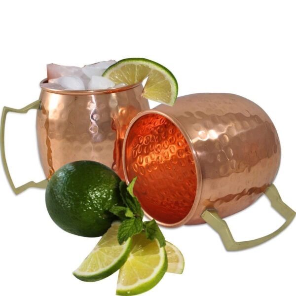 Copper HandCrafted Hammered Moscow Mule Copper Mugs Set of 2 Copper