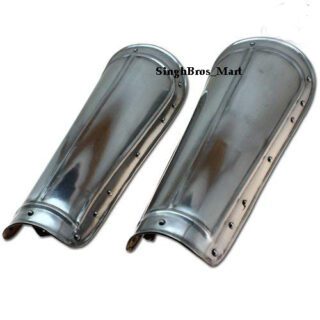 Medieval Functional Knights Greaves Armor Leg Forged Steel