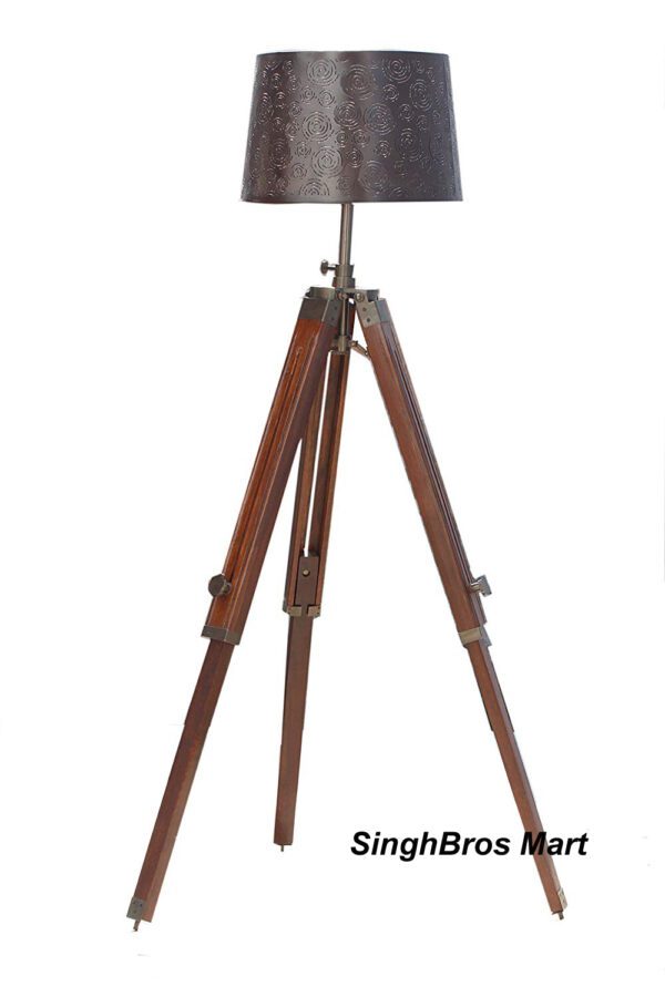 Nautical Table Lamp| Nautical Studio Brown Wooden Tripod & Floor lamp