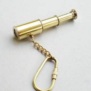 Nautical Brass Telescope Style Keyring