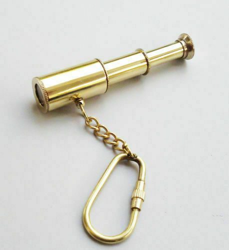 Nautical Brass Telescope Style Keyring