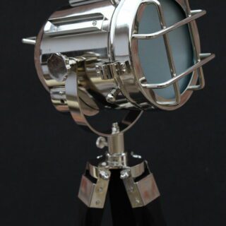 Nautical Floor Lamp Spotlight Wooden Tripod Home & office Decor