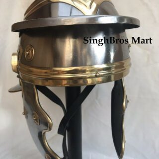 Armor Roman Medieval Helmet with plume red adult size
