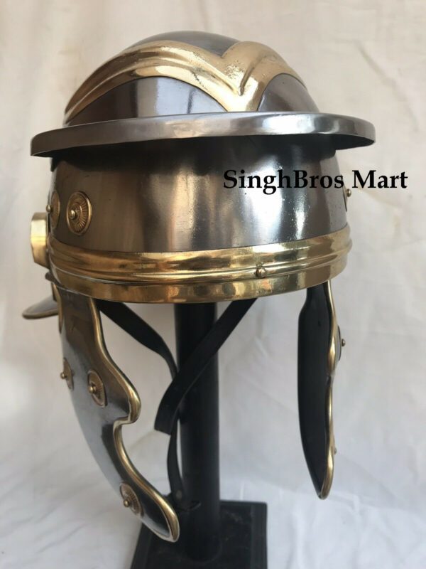 Armor Roman Medieval Helmet with plume red adult size