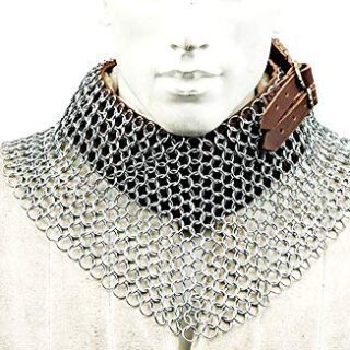 Butted Steel Chainmail Neck Armor Halloween Costume