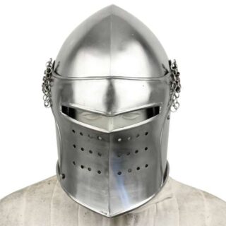 Medieval Detachable Visor Barbute SinghBros Mart