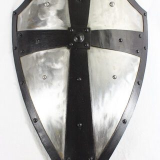 Medieval Reproduction Templar Armor Shield Made Solid Steel & Brass Full Size