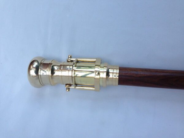 Nautical Antique Brass Handle Walking Stick - Image 4
