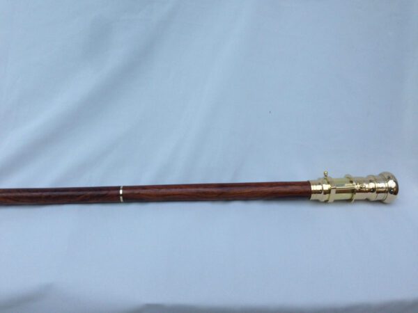 Nautical Antique Brass Handle Walking Stick - Image 2