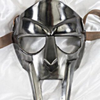 Medieval Steel Gladiator Face Mask Helmet Armor Chrome Finishing