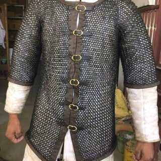 Armor Chainmail shirt| Chain-mail Aluminum Medieval Hauberk Viking Shirt