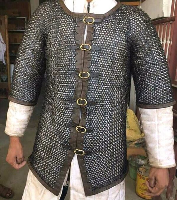 Armor Chainmail shirt| Chain-mail Aluminum Medieval Hauberk Viking Shirt