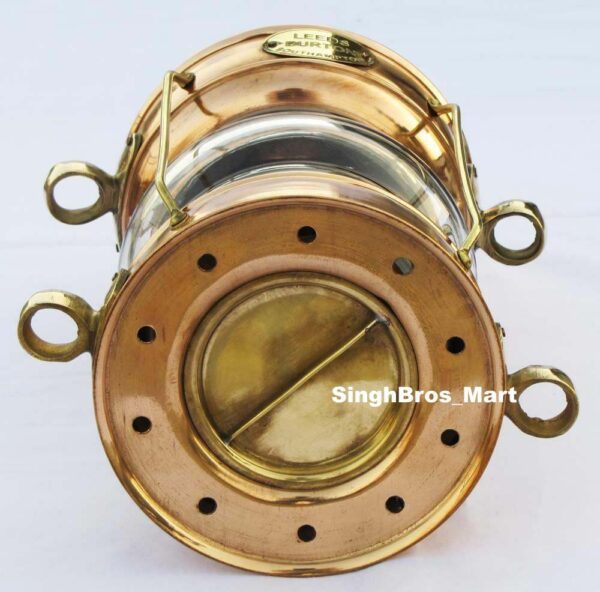 Brass & Copper Anchor Oil Lamp Nautical Maritime Ship Lantern Boat Light - Image 4