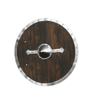 Viking Brown Death Shield wooden shield Armor Medieval Shield