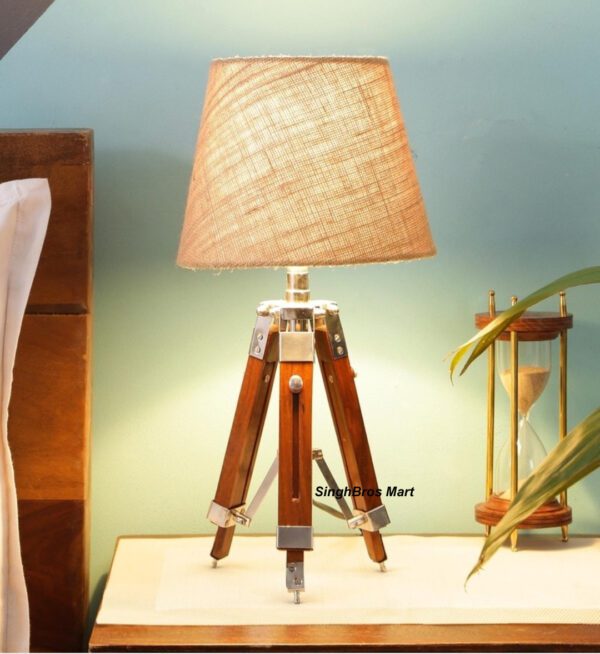 Nautical LED Table Lamp & Tripod Stand Home Decor