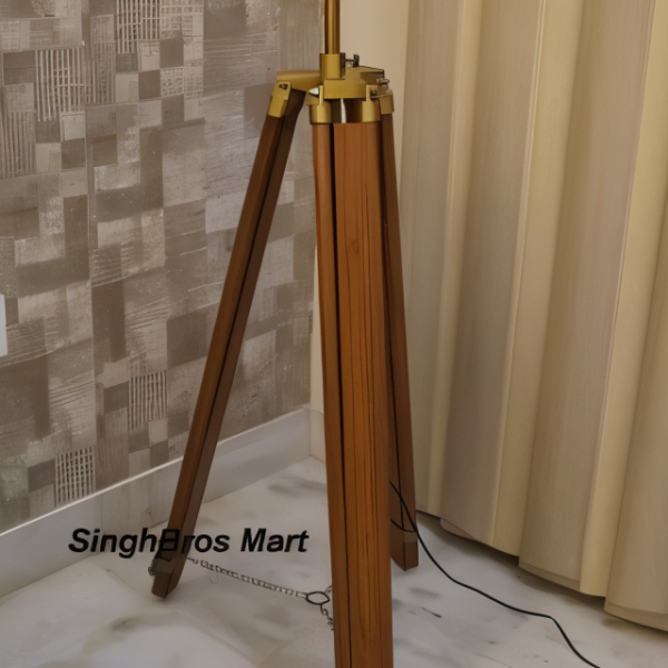 The Vintage Wooden Tripod & Vintage Floor Lamp Buy Now with SinghBros Mart - Image 2